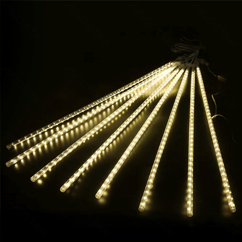 Low voltage 0.3m- meteor shower string lights, warm white, 3m+5m, 8strips 8 strips ,IP44, Indoor&Outdoor