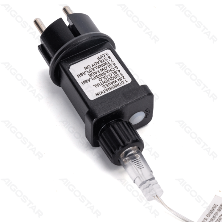 Žemos įtampos penkiakampė krioklio girlianda, šilta balta, 5m+3.5m, IP44, vidaus-lauko