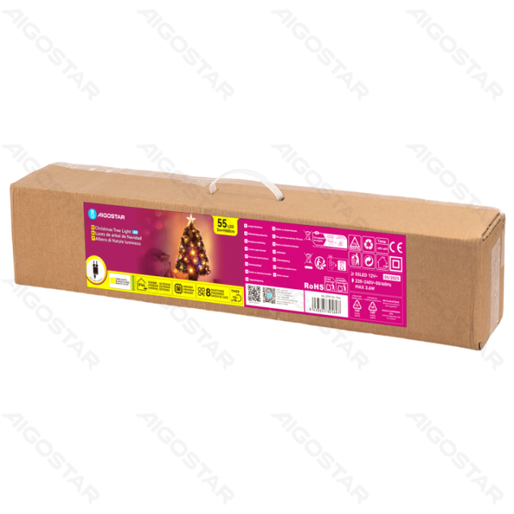 Mažos įtampos šviesolaidinis kalėdinis medis, šilta balta, 0.6m ,IP44, Vidaus ir lauko