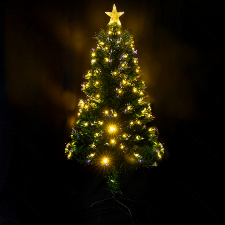 Low voltage fiber optic Christmas tree, warm white, 2.1m ,IP44, Indoor&Outdoor