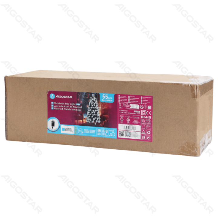 Žemos įtampos aksominė eglutė, 0.6m, šaltai balta ,IP44, Vidaus ir lauko