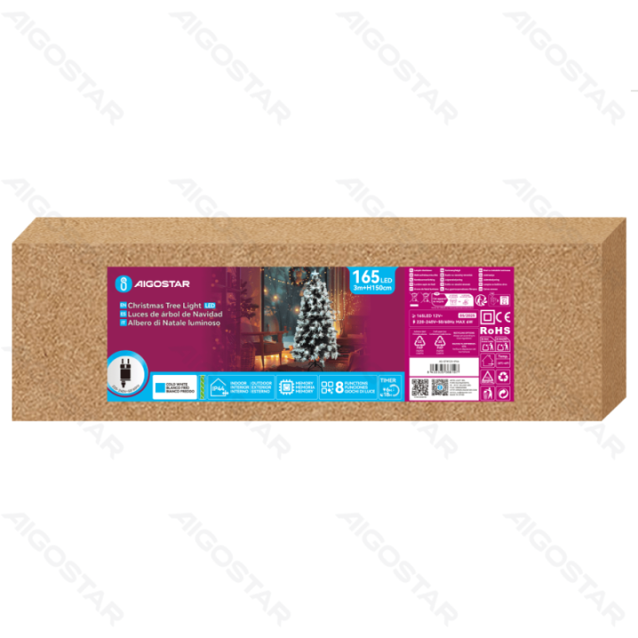 Low-voltage velvet tree, 1.5m, cool white ,IP44, Indoor&Outdoor