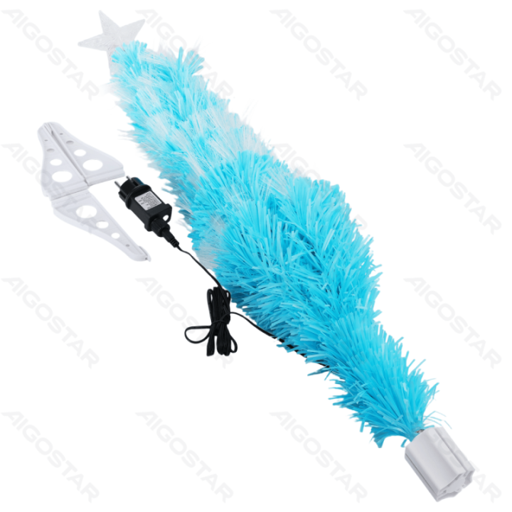 Žemos įtampos pluoštinė eglutė, 0.9m, aqua mėlyna ,IP44, Vidaus ir lauko