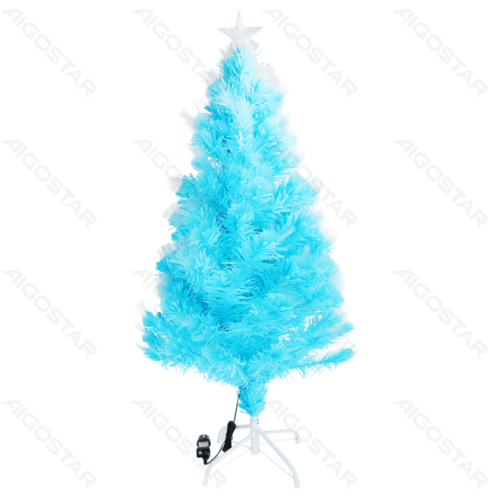 Low-voltage fiber optic tree, 1.2m high, aqua blue ,IP44, Indoor&Outdoor