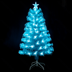 Low-voltage fiber optic tree, 1.5m high, aqua blue ,IP44, Indoor&Outdoor