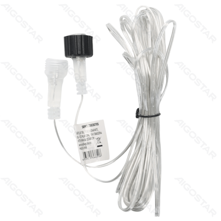 Transparent 5-meter extension cord for string lights ,IP44, Indoor&Outdoor