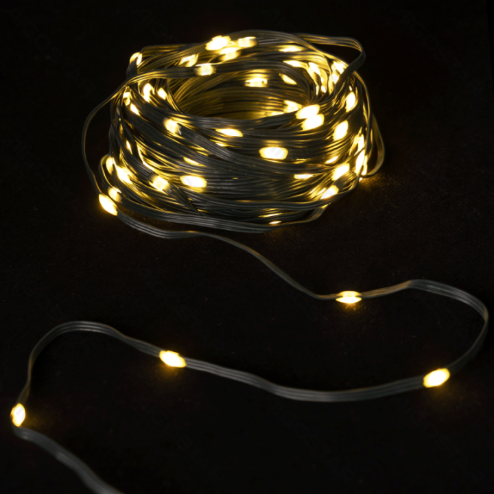 3AA battery string lights (PVC & copper), warm white, 5m ,IP44, Indoor&Outdoor