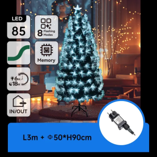 Low-voltage fiber optic tree, 0.9m, aqua blue ,IP44, Indoor&Outdoor