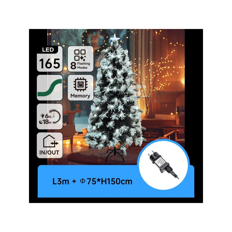 Low-voltage velvet tree, 1.5m, cool white ,IP44, Indoor&Outdoor