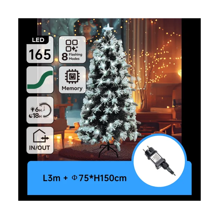 Low-voltage velvet tree, 1.5m, cool white ,IP44, Indoor&Outdoor