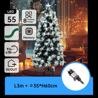 Mažos įtampos aksominis medis, 0.6m, šalta balta ,IP44, Vidaus ir lauko