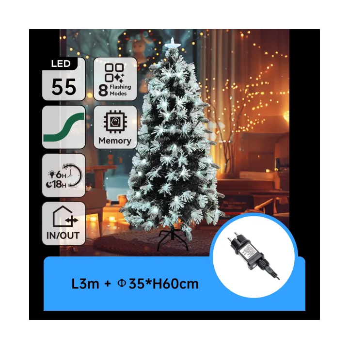 Low-voltage velvet tree, 0.6m, cool white ,IP44, Indoor&Outdoor