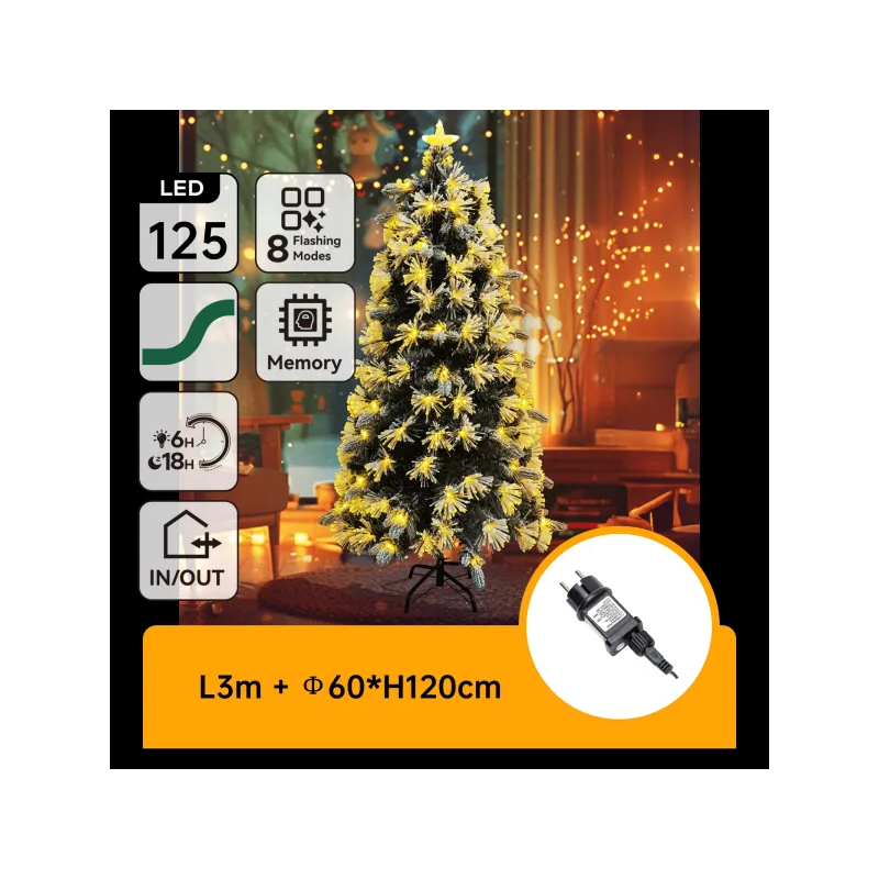Low-voltage velvet tree, 1.2m, warm white ,IP44, Indoor&Outdoor