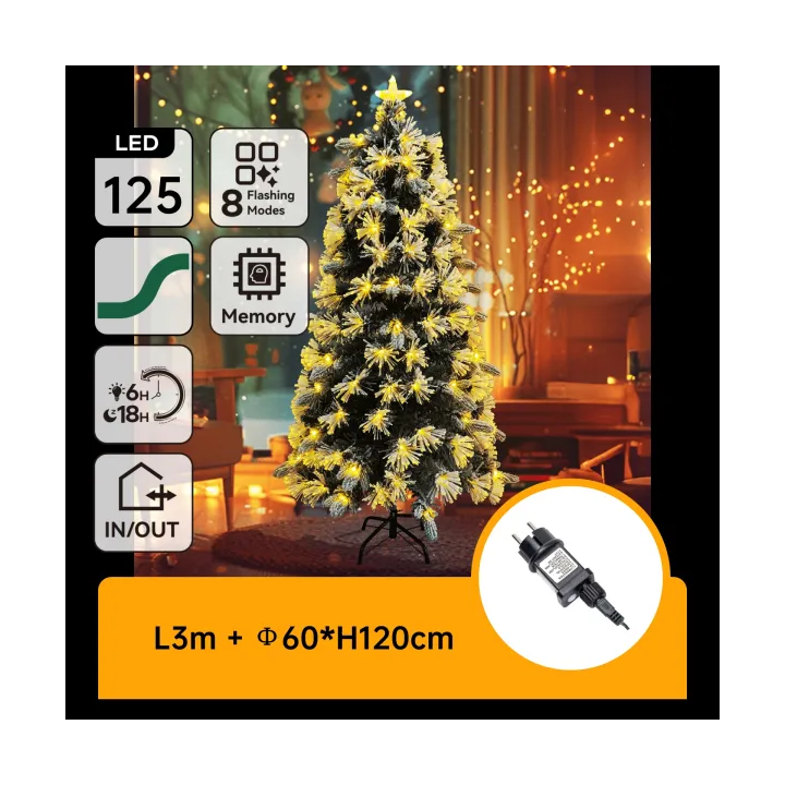 Low-voltage velvet tree, 1.2m, warm white ,IP44, Indoor&Outdoor