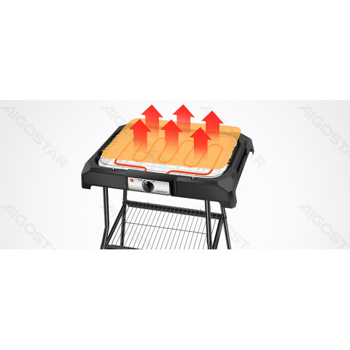 2000W Outdoor Electric Grill with Stand