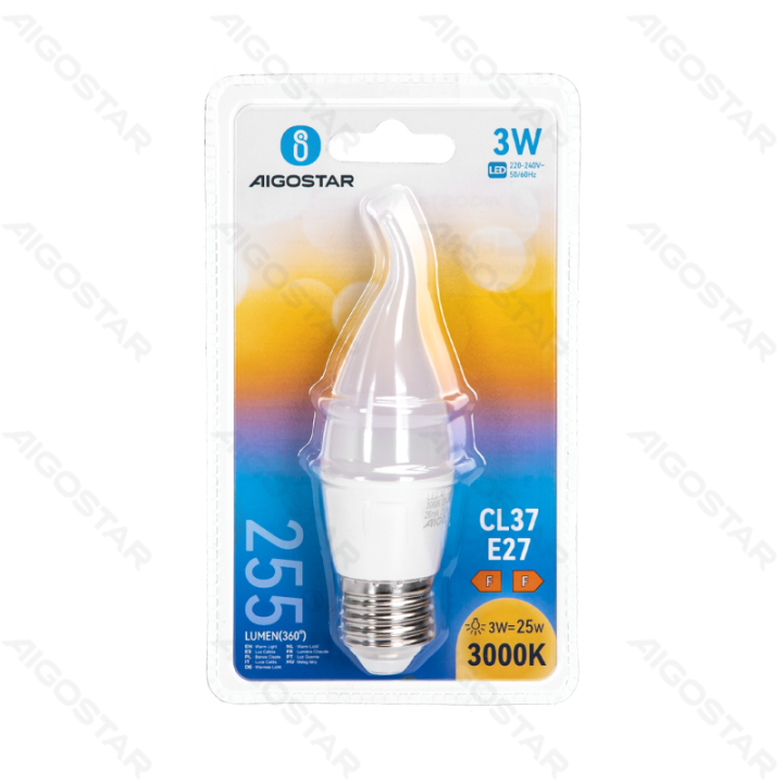 LED light-E27-3W-3000K-255lm