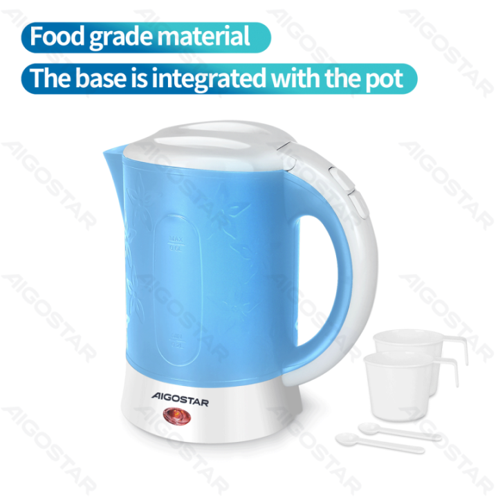 650W 0.6L Plastic Travel Electric Kettle
