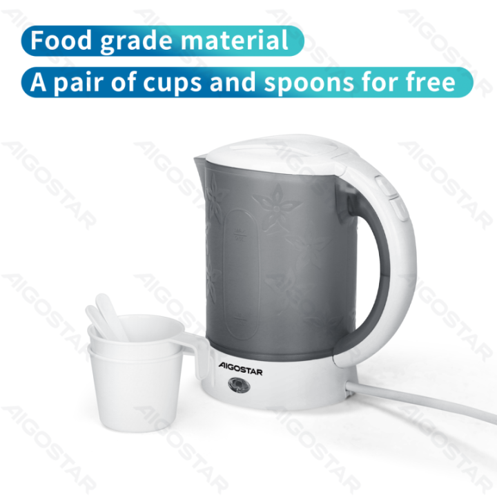 650W 0.6L Plastic Travel Electric Kettle