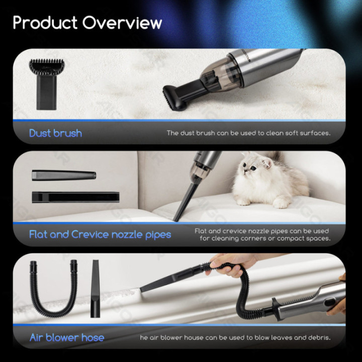 Cordless handheld vacuum cleaner