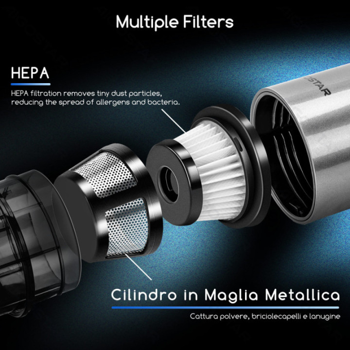 Cordless handheld vacuum cleaner