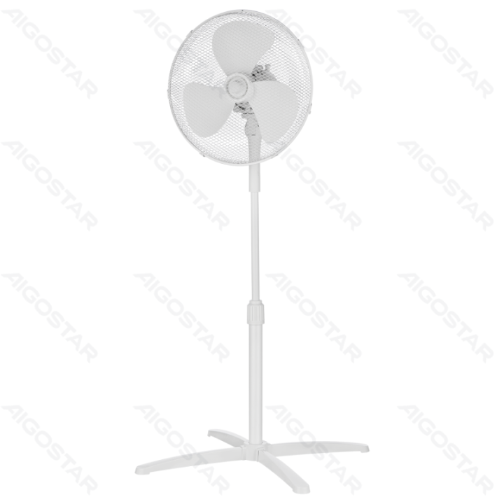 Stand Fan,16 Inches, 3 Blades, 3 Speeds, White