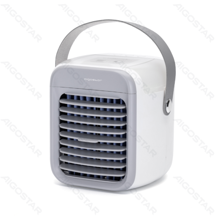 Portable Air Cooler, 7 Inches, 9 Blades, 3 Speeds, 2000mAh, White