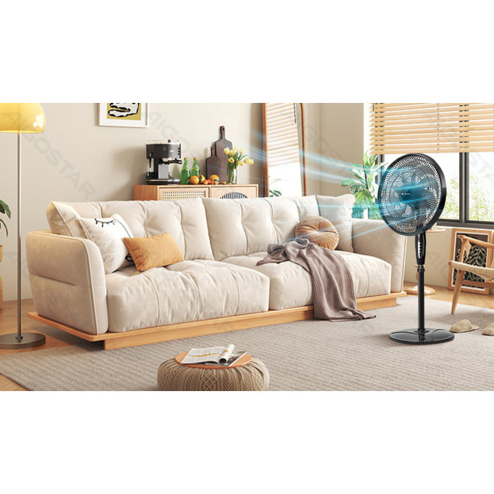 Stovintis ventiliatorius, 16 Inches, 9 Blades, 3 Speeds, Black