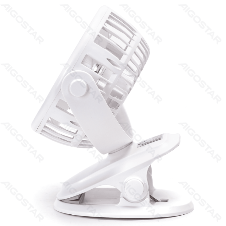 Nešiojamas segamas ventiliatorius, 6 Inches, 5 Blades, 3 Speeds, 1500mAh, White