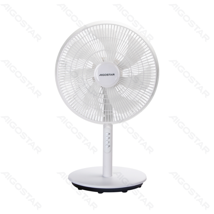 Stand Fan,16 Inches, 7 Blades, 3 Speeds, White