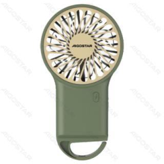 Handheld Fan, 3.2 Inches, 7 Blades, 3 Speeds, 500mAh, Green