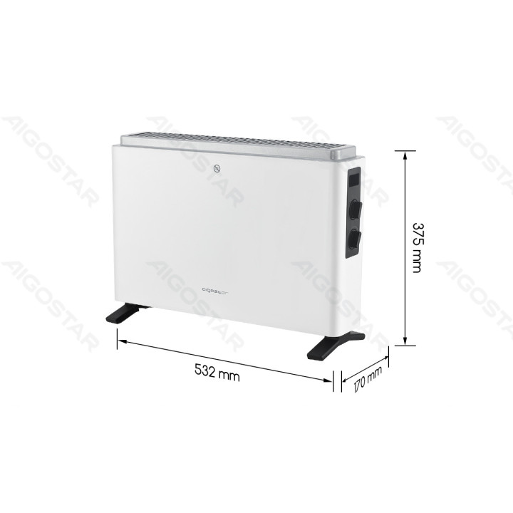 Convection Heater 2000W 3 Setting Knob Switch