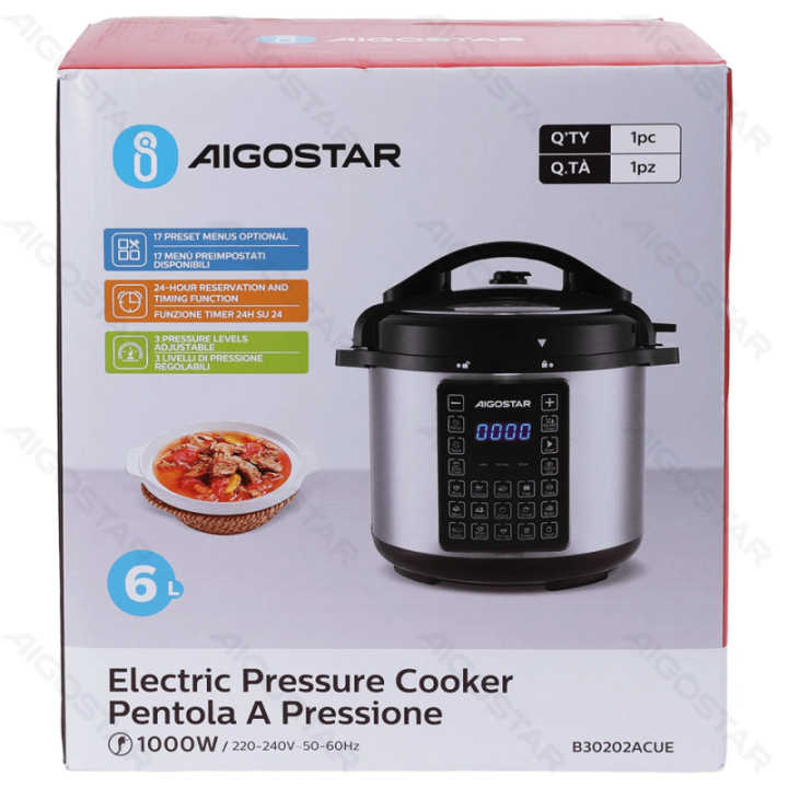 Electric pressure cooker 1000W 6L