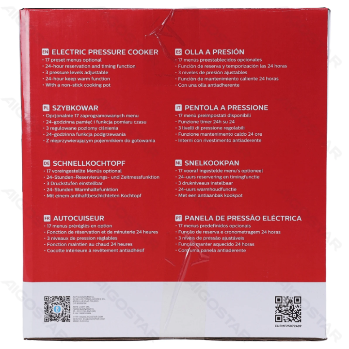 Electric pressure cooker 1000W 6L