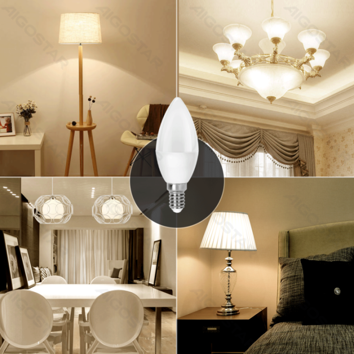 LED C37 apvalioji lemputė-E14-6W-4000K-510lm