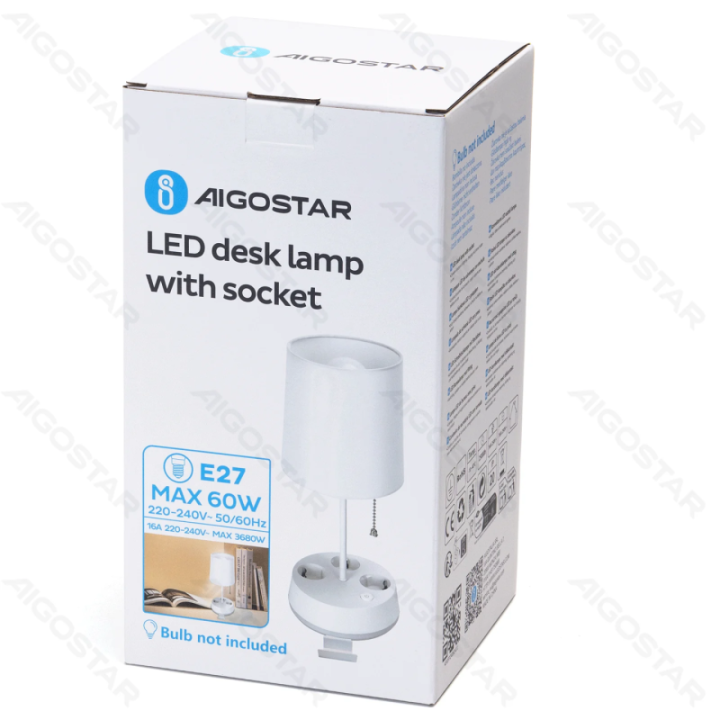 Socket desk lamp bulb not included E27 with phone holder