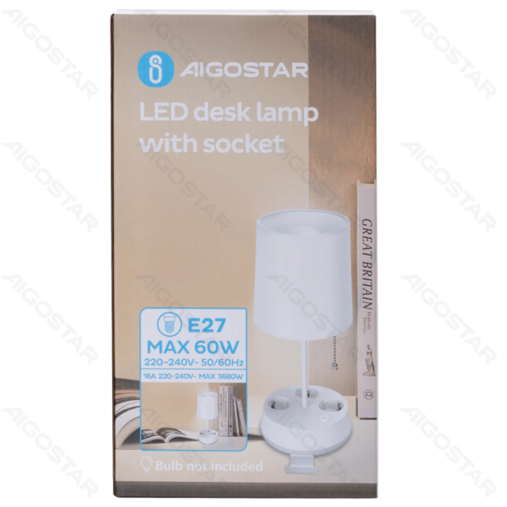 Socket desk lamp bulb not included E27 with phone holder