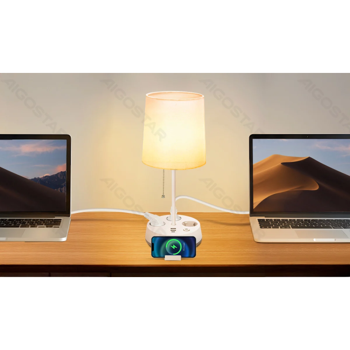 Socket desk lamp bulb not included E27 USB with phone holder