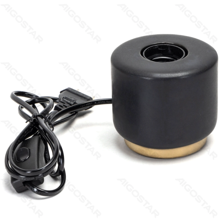 Table lamp base, Bulb not included, E27,Black+Gold, Columnar