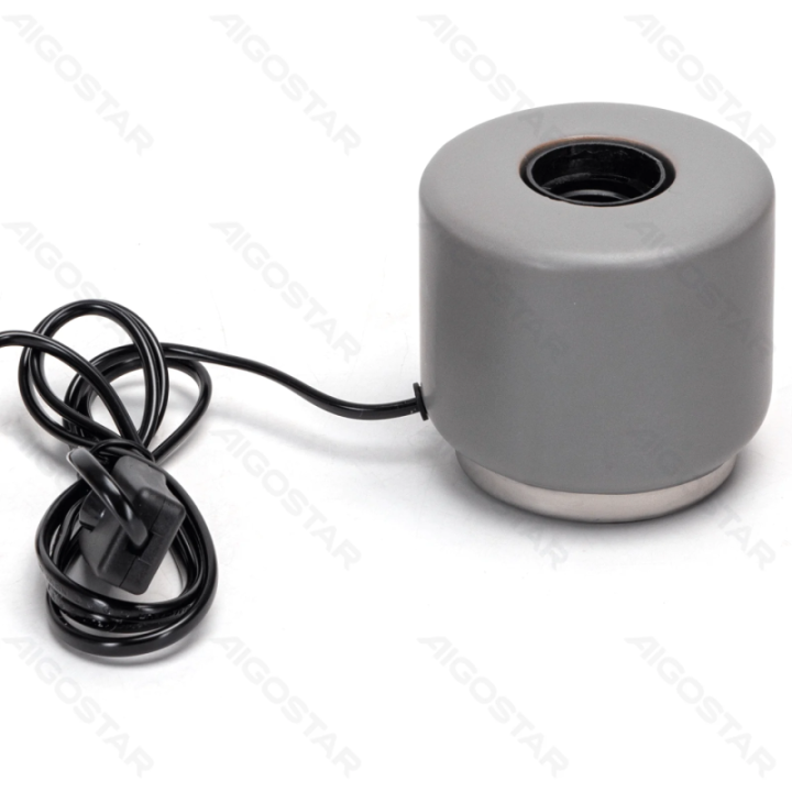 Stalo lempa (pagrindas), lemputė nepridedama, E27, pilka+sidabrinė, stulpelio formos