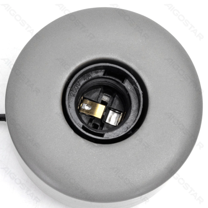 Stalo lempa (pagrindas), lemputė nepridedama, E27, pilka+sidabrinė, stulpelio formos