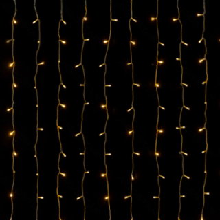 Low Voltage Curtain Flat String Lights, Warm White, 3*1.2m 31 strips IP44, Indoor&Outdoor