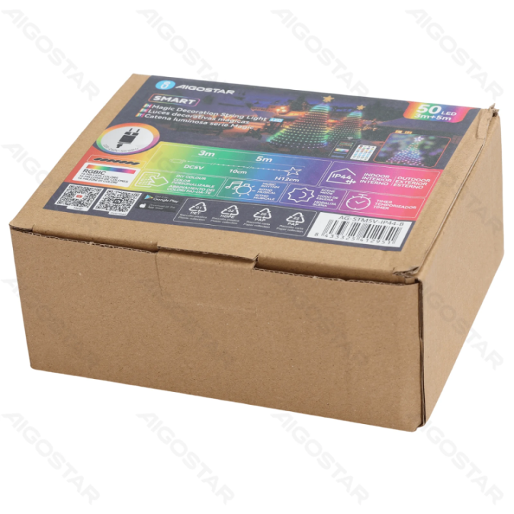 Bluetooth Low Voltage Tree String Lights with Star Topper RGBIC 5m