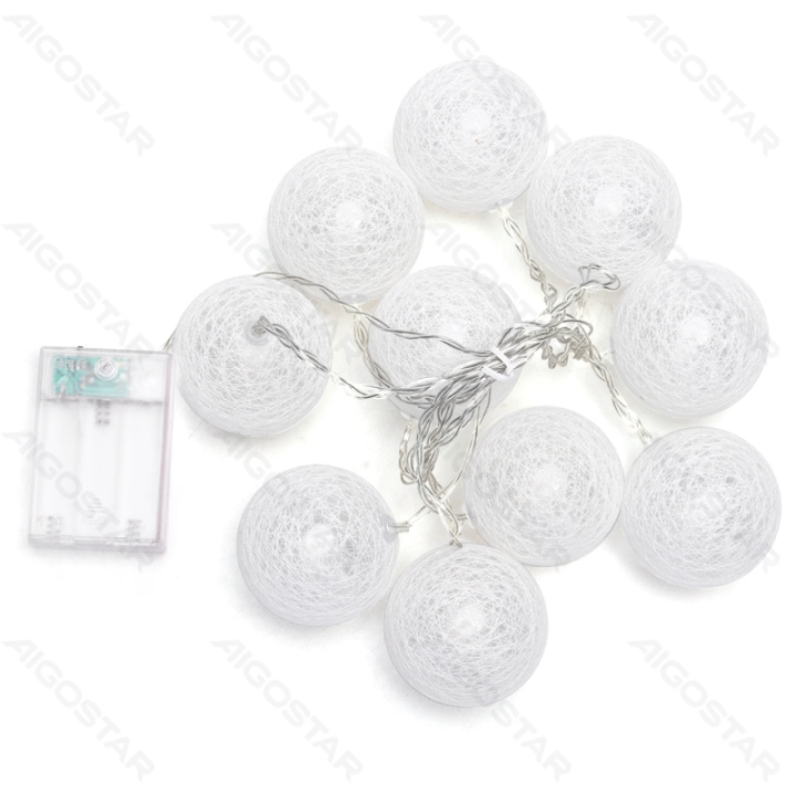 3AA Battery String Lights Cotton Ball Light White Warm White 2m
