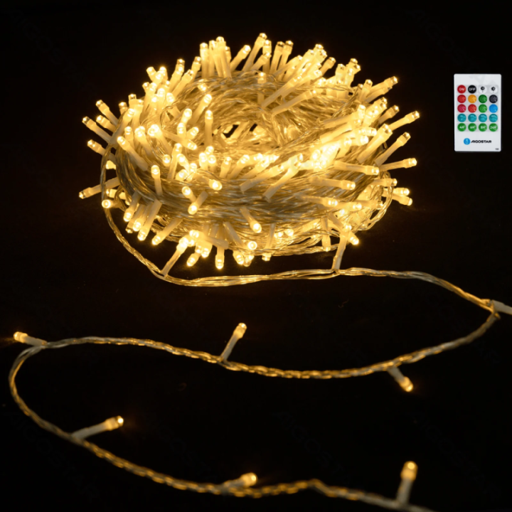 3AA Music Box Flat String Lights Warm White 10m IP44, Indoor&Outdoor