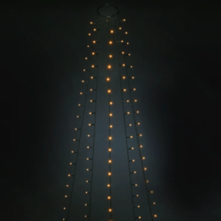 3AA baterijų girliandos medžio apdangalas, šiltai balta, 1.8m IP44, patalpose ir lauke