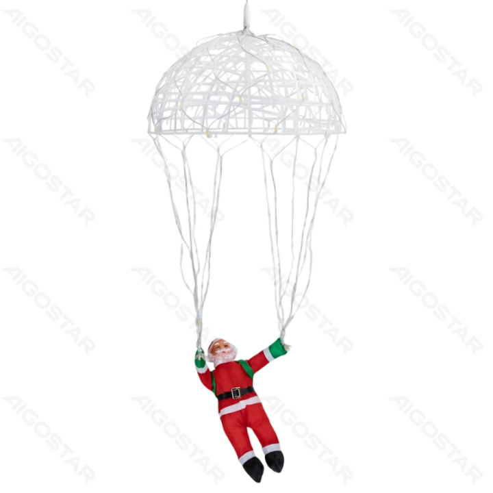 4AA Battery String Lights Santa Claus Parachute Warm White IP44, Indoor&Outdoor