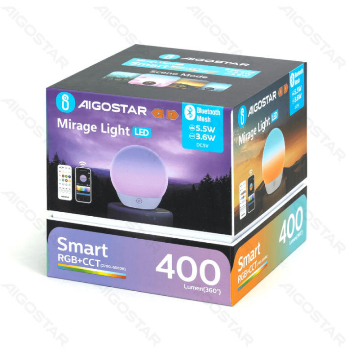 Bluetooth mesh išmanusis mirage šviestuvas 5.5W RGB+CCT