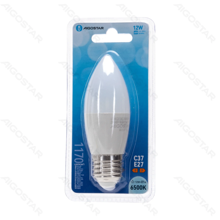 LED bulb C37 E27 12W 6500K