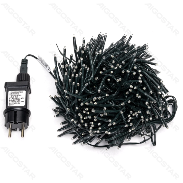 Low voltage firecracker flat string lights, cold white, 10m ,IP44, Indoor&Outdoor