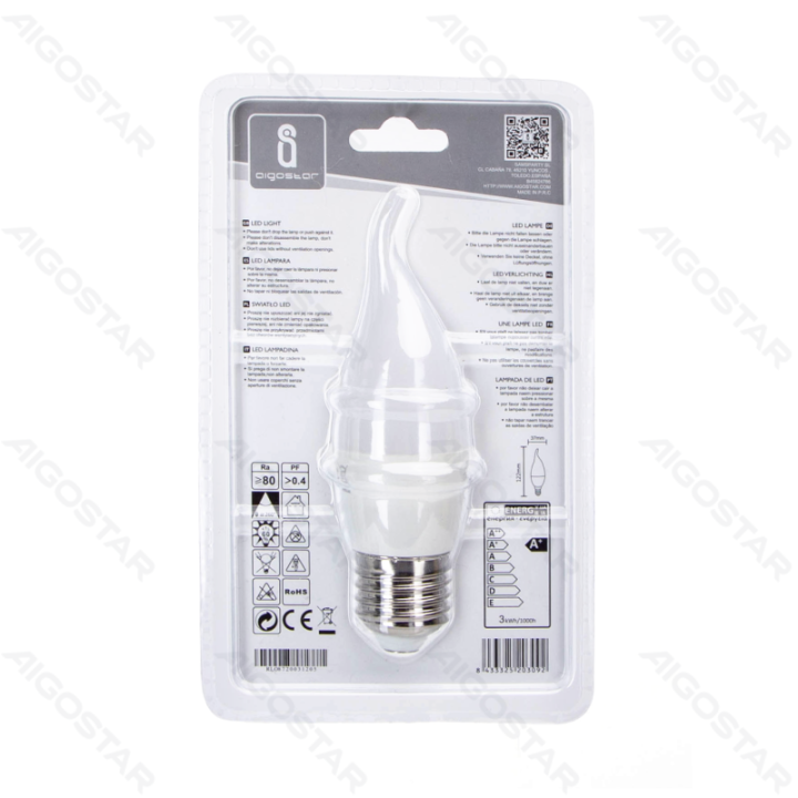 LED šviesa-E27-3W-4000K-255lm